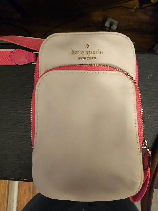 kate spade Handbags - Kate Spade New York Cream and Pink Crossbody Bag